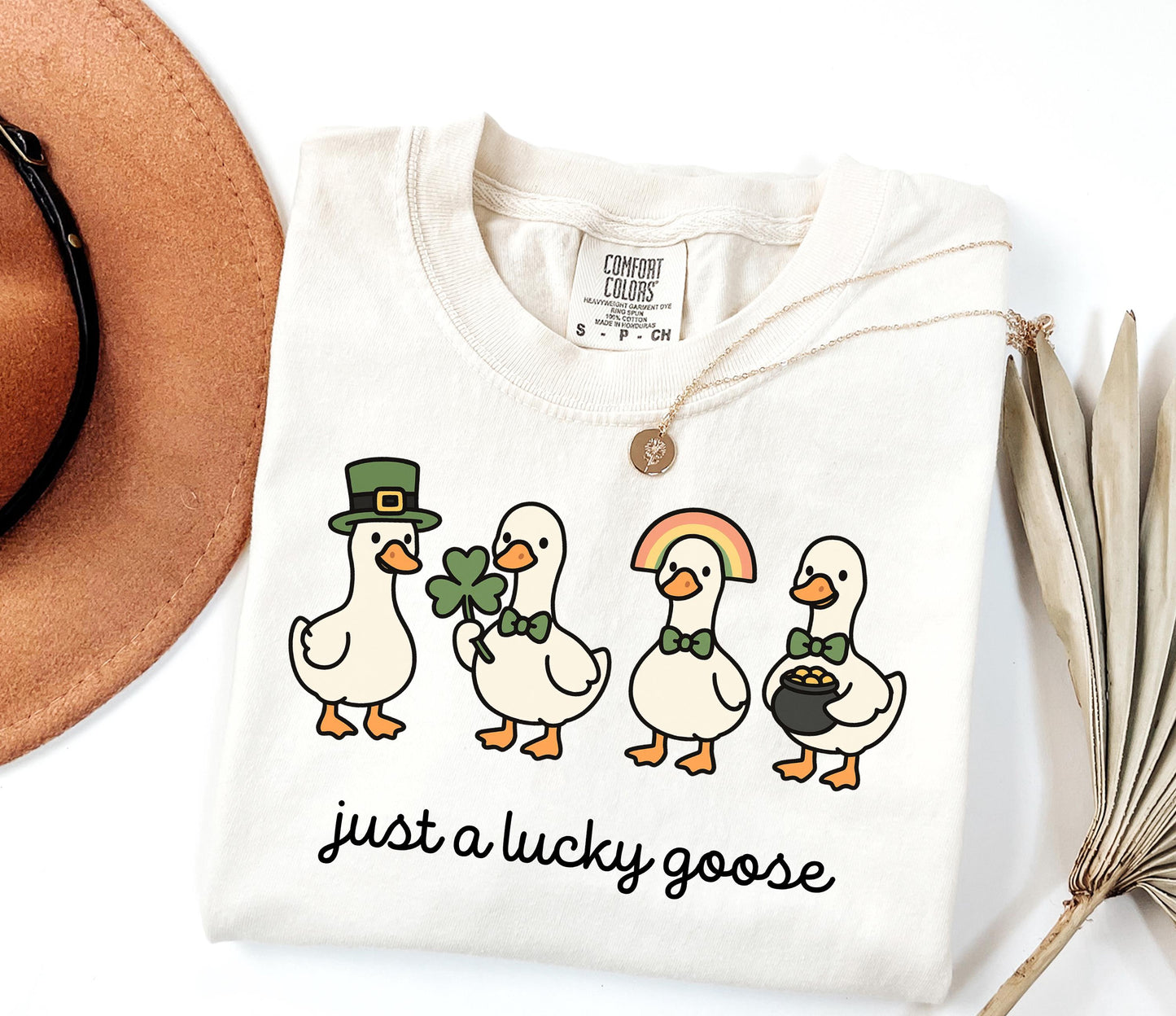 Comfort Colors® St Patrick's Day Shirt, Irish Gift, Cute St Patrick's Tshirt, Funny St Patrick Goose Tee, Holiday Goose Top, Festive Apparel
