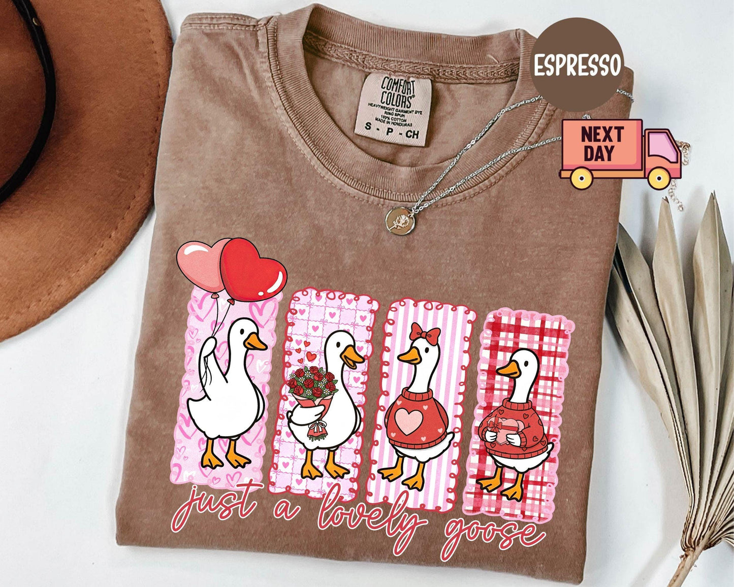 Comfort Colors® Just A Lovely Goose Shirt, Goose Valentine Day Shirt, Funny Valentine Silly Goose Tee, Animal Tee, Cute Goose Lover Gift