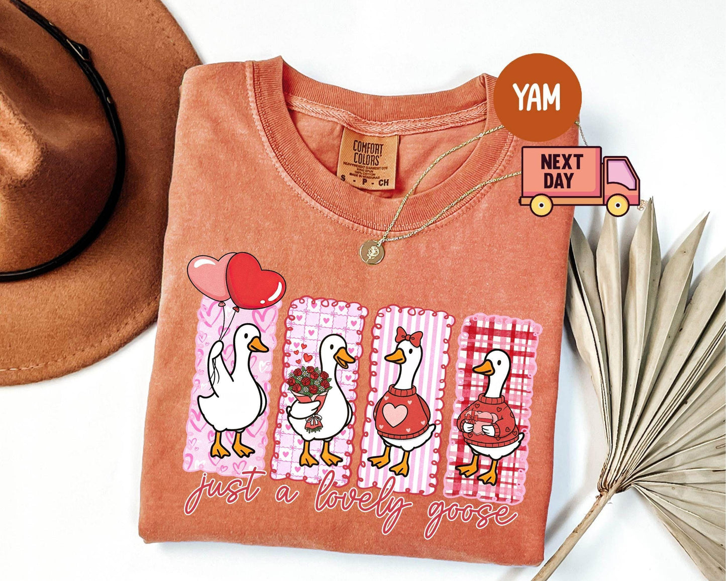 Comfort Colors® Just A Lovely Goose Shirt, Goose Valentine Day Shirt, Funny Valentine Silly Goose Tee, Animal Tee, Cute Goose Lover Gift