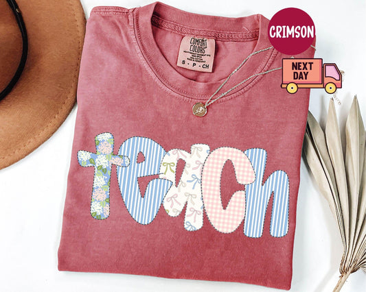 Comfort Colors® Floral Teacher Shirt Cute Teacher Gift Spring Floral Teacher Tee Gift for Teacher Teaching Shirt Teacher Appreciation Gift