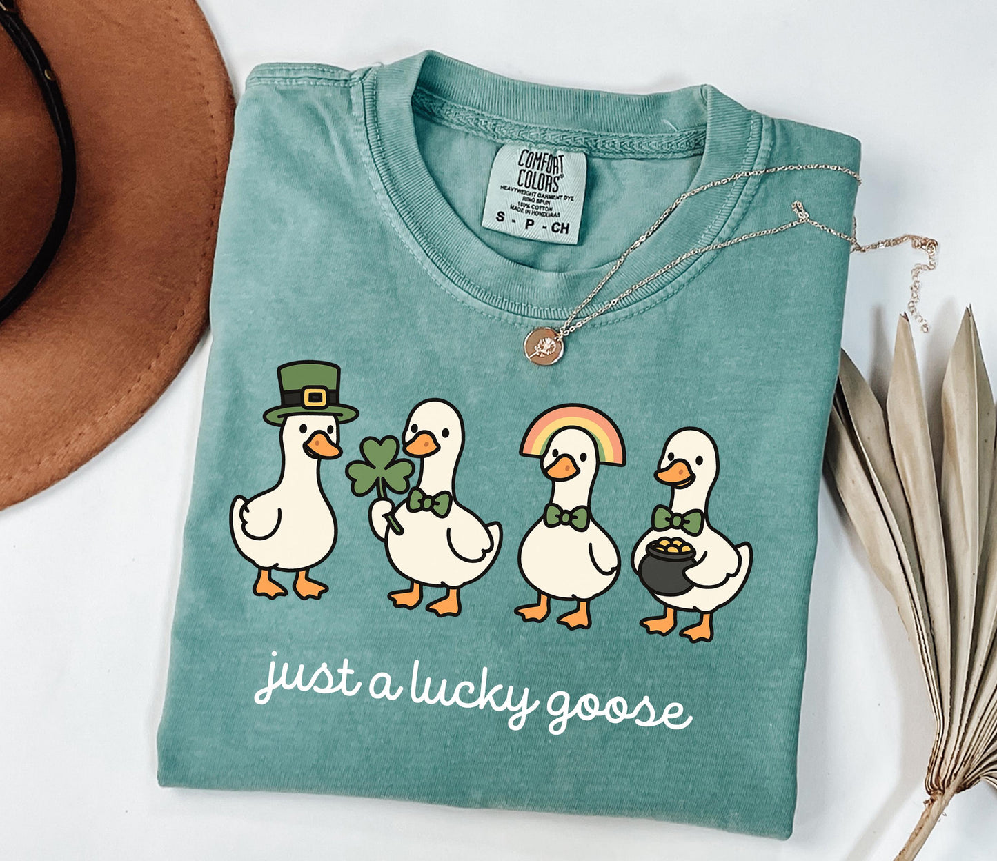 Comfort Colors® St Patrick's Day Shirt, Irish Gift, Cute St Patrick's Tshirt, Funny St Patrick Goose Tee, Holiday Goose Top, Festive Apparel