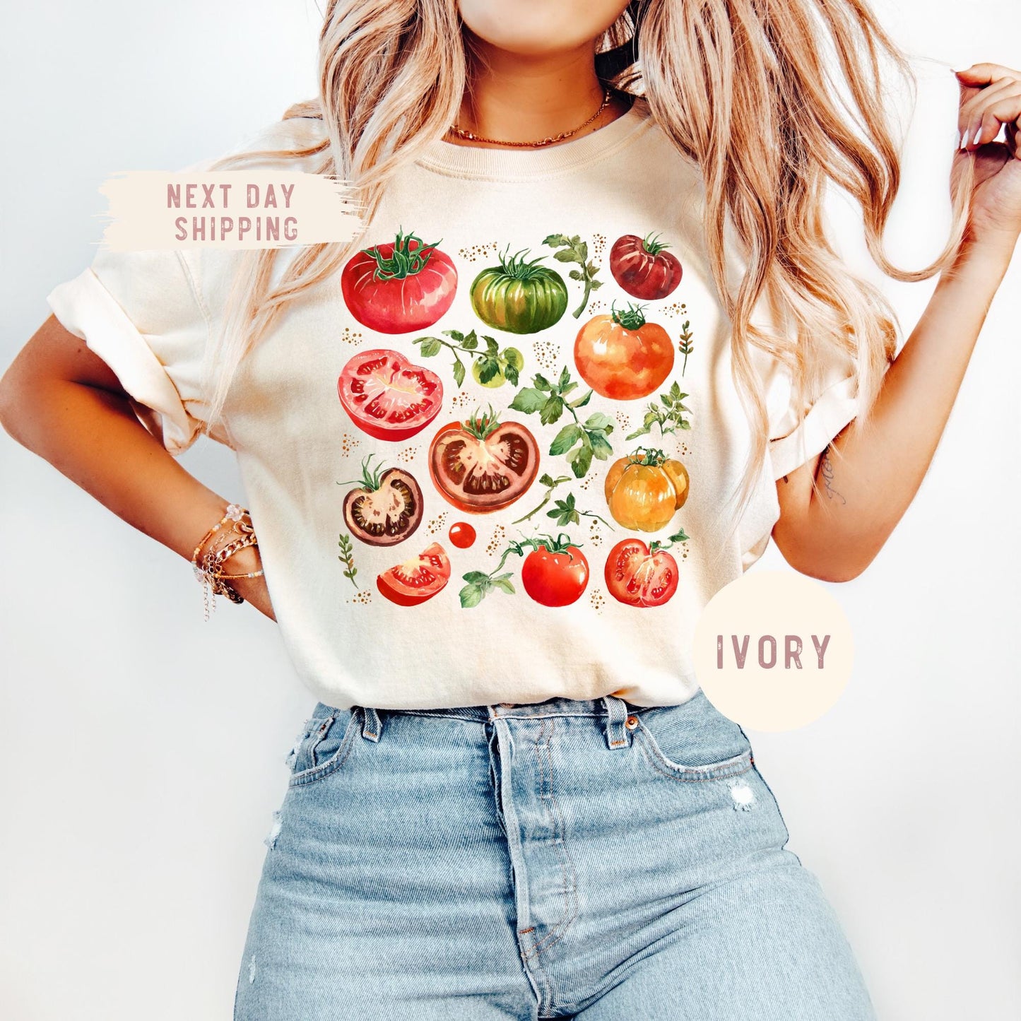 Comfort Colors® Tomato Shirt, Fruit Shirt, Botanical Shirt, Cottagecore Clothing Vegan Shirt,Vegetable Shirt,Aesthetic Clothes, Garden Shirt