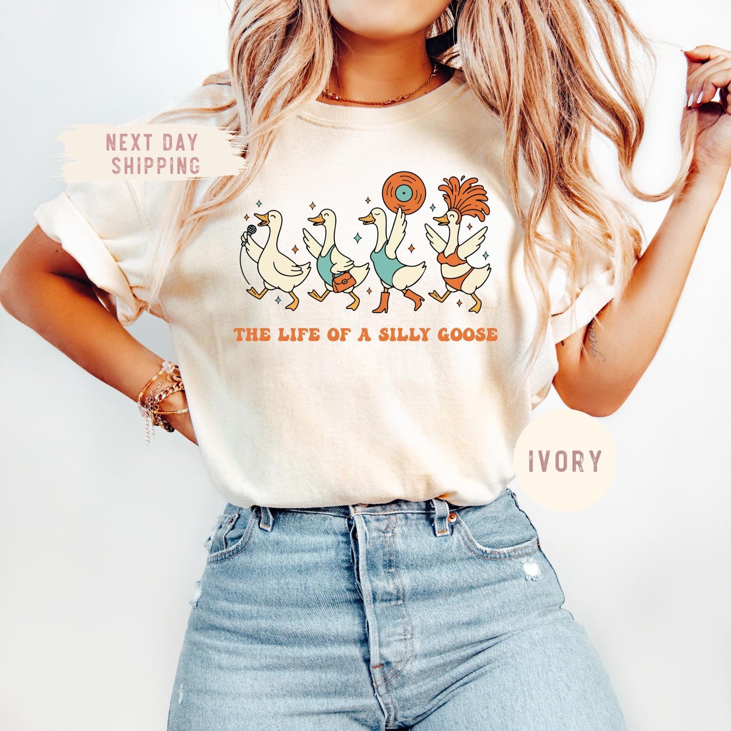 Comfort Colors® The Life of a Silly Goose Shirt Trendy Goose Lover Shirt Funny Goose Shirt Funny Animal Lover Shirt Funny Gift for Friend