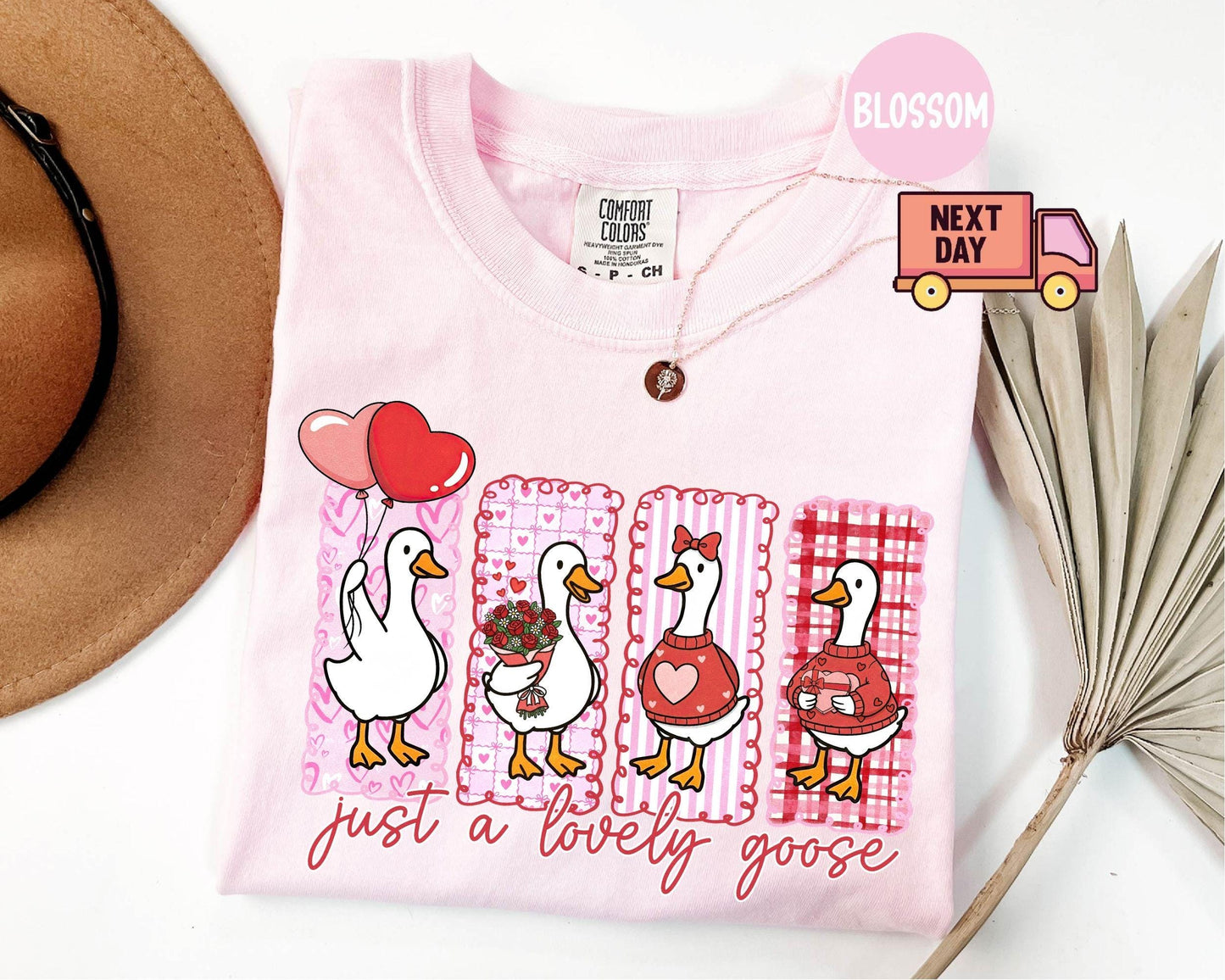 Comfort Colors® Just A Lovely Goose Shirt, Goose Valentine Day Shirt, Funny Valentine Silly Goose Tee, Animal Tee, Cute Goose Lover Gift