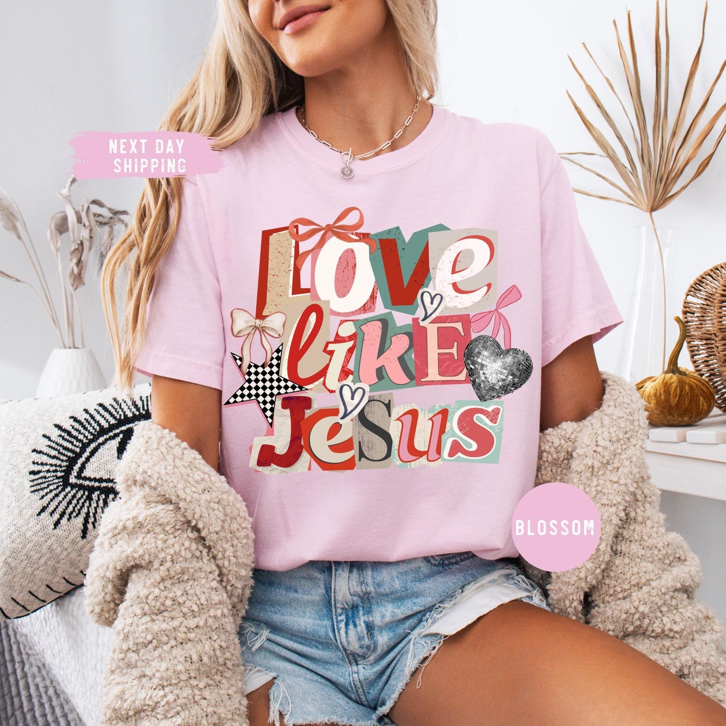 Comfort Colors® Love Like Jesus Shirt, Christian Shirt, Inspirational Bible Verse Tee, Religious Mom Shirt, Faith Gift, Christian Apparel