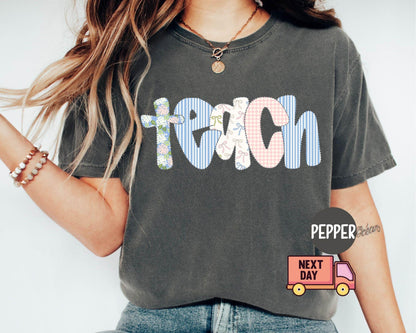 Comfort Colors® Floral Teacher Shirt Cute Teacher Gift Spring Floral Teacher Tee Gift for Teacher Teaching Shirt Teacher Appreciation Gift