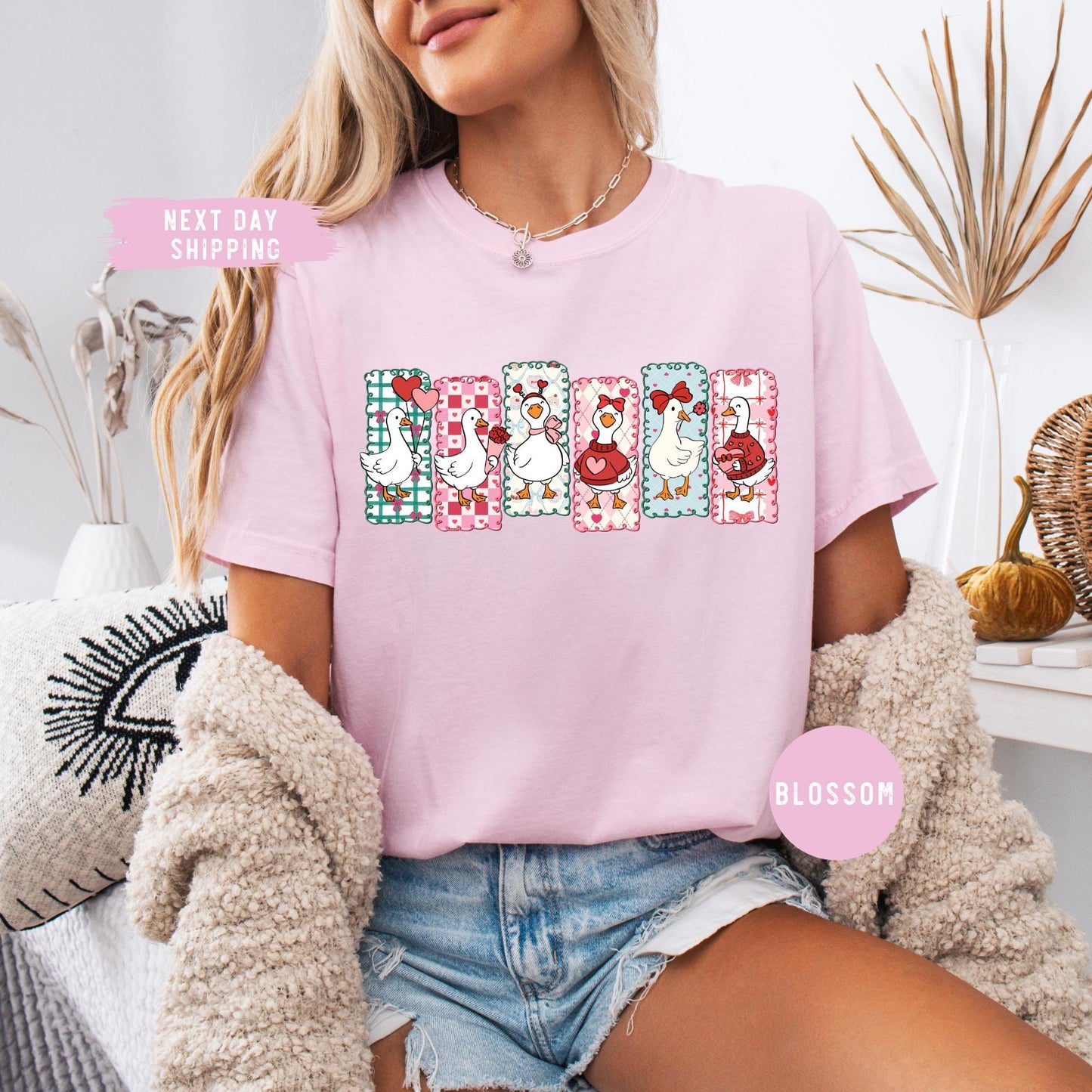 Comfort Colors® Just a Love Goose Valentine Day Shirt, Funny Valentine Shirt, Silly Goose Shirt, Cute Goose Lover Gift