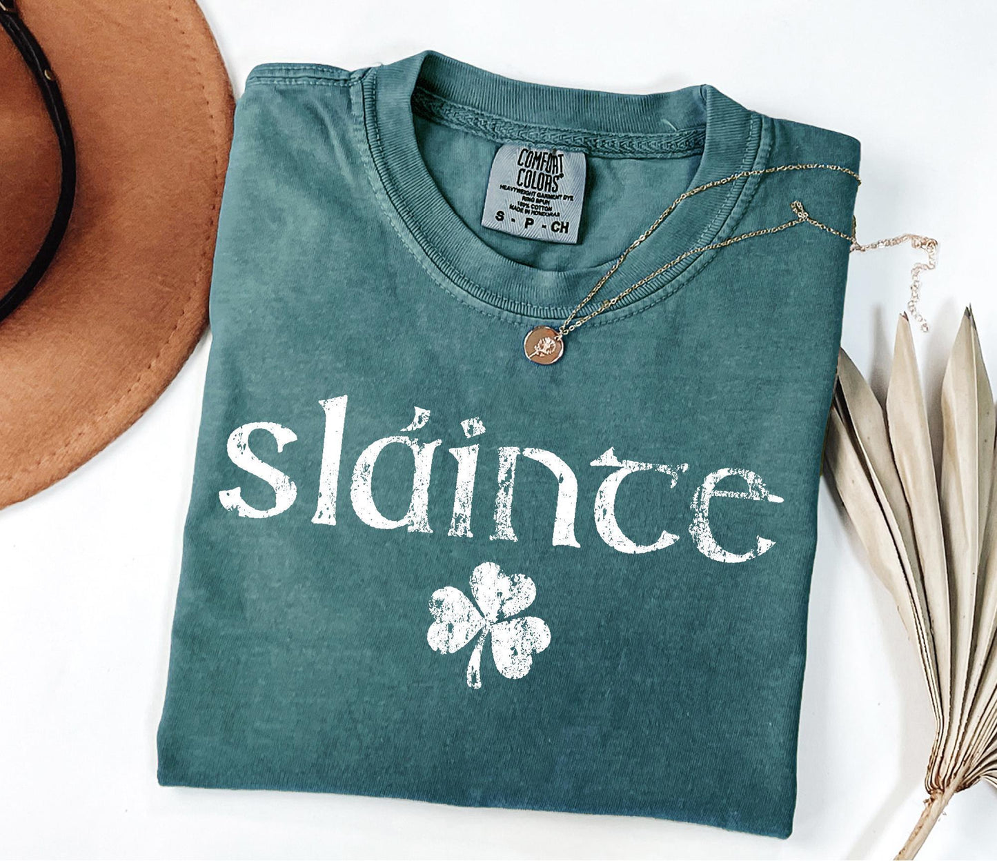 Comfort Colors® Retro Slainte Shirt, Womens Lucky Shirt, St Patricks Day Shirt, Shamrock Shirt, Cute Patricks Day Shirt, Funny Irish Shirt