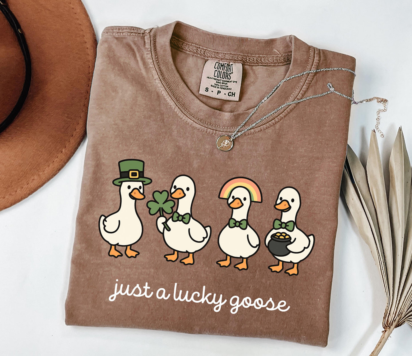Comfort Colors® St Patrick's Day Shirt, Irish Gift, Cute St Patrick's Tshirt, Funny St Patrick Goose Tee, Holiday Goose Top, Festive Apparel