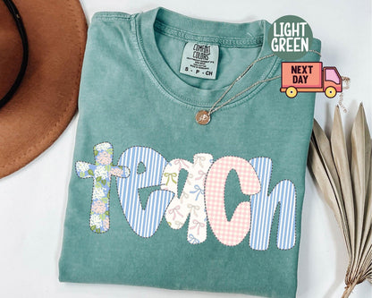 Comfort Colors® Floral Teacher Shirt Cute Teacher Gift Spring Floral Teacher Tee Gift for Teacher Teaching Shirt Teacher Appreciation Gift
