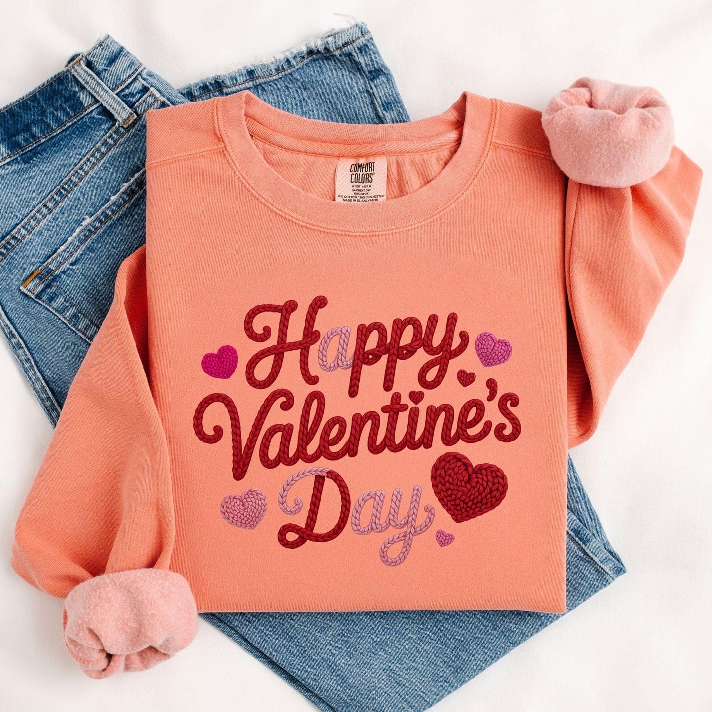 Comfort Colors® Happy Valentines Day Shirt Romantic Winter Sweatshirt