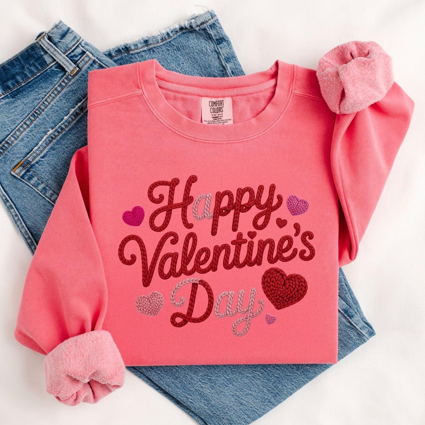 Comfort Colors® Happy Valentines Day Shirt Romantic Winter Sweatshirt
