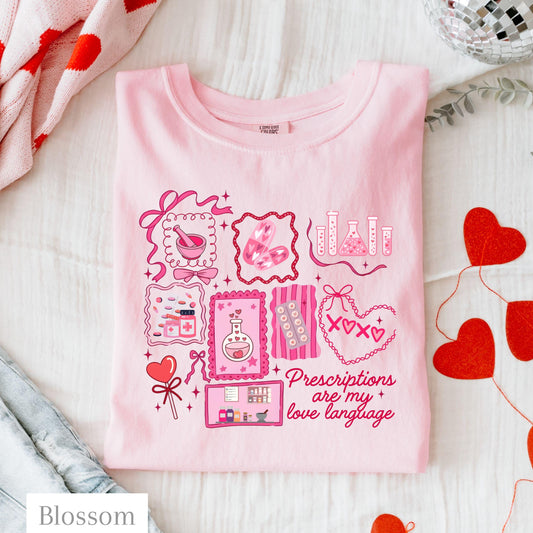 Pharmacy Valentine Funny Comfort Colors Shirt 100 Cotton