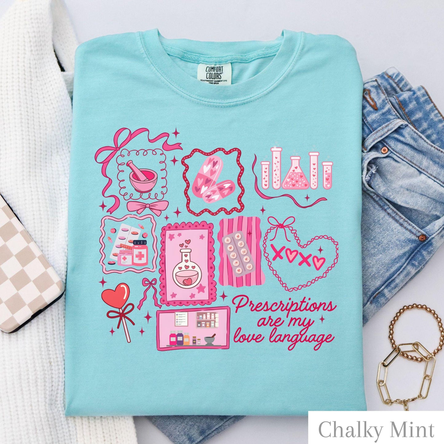 Pharmacy Valentine Funny Comfort Colors Shirt 100 Cotton