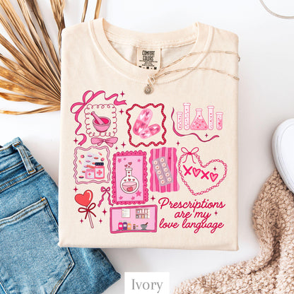 Pharmacy Valentine Funny Comfort Colors Shirt 100 Cotton