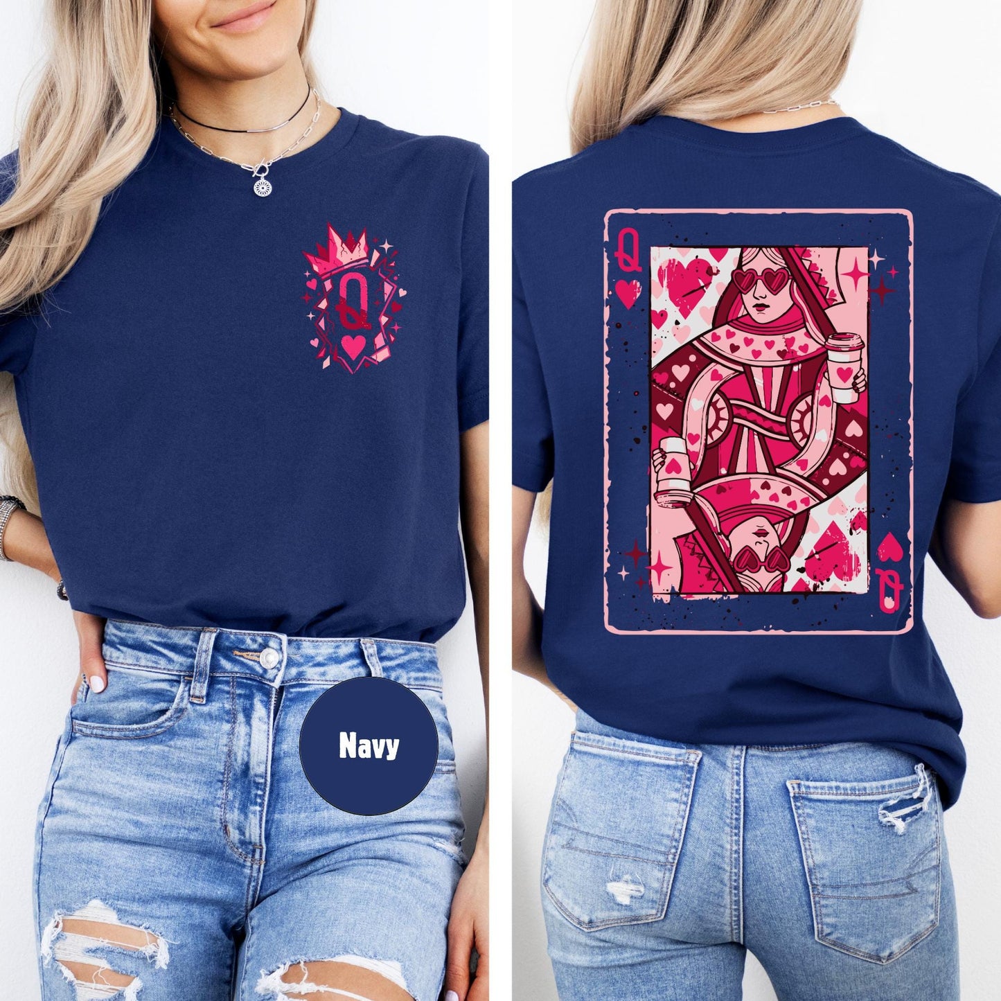 Queen of Hearts Shirt, Funny Valentines Day T-Shirt, Teacher Valentines Shirt, Nurse Valentines Tshirt Gift, Cute Mother's Day Gift