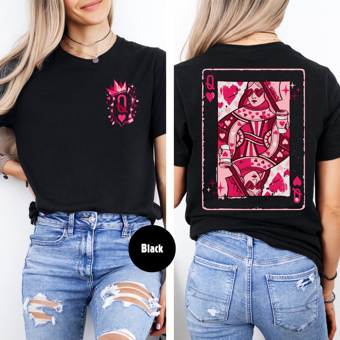 Queen of Hearts Shirt, Funny Valentines Day T-Shirt, Teacher Valentines Shirt, Nurse Valentines Tshirt Gift, Cute Mother's Day Gift