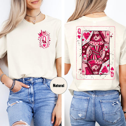 Queen of Hearts Shirt, Funny Valentines Day T-Shirt, Teacher Valentines Shirt, Nurse Valentines Tshirt Gift, Cute Mother's Day Gift