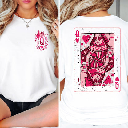 Queen of Hearts Shirt, Funny Valentines Day T-Shirt, Teacher Valentines Shirt, Nurse Valentines Tshirt Gift, Cute Mother's Day Gift