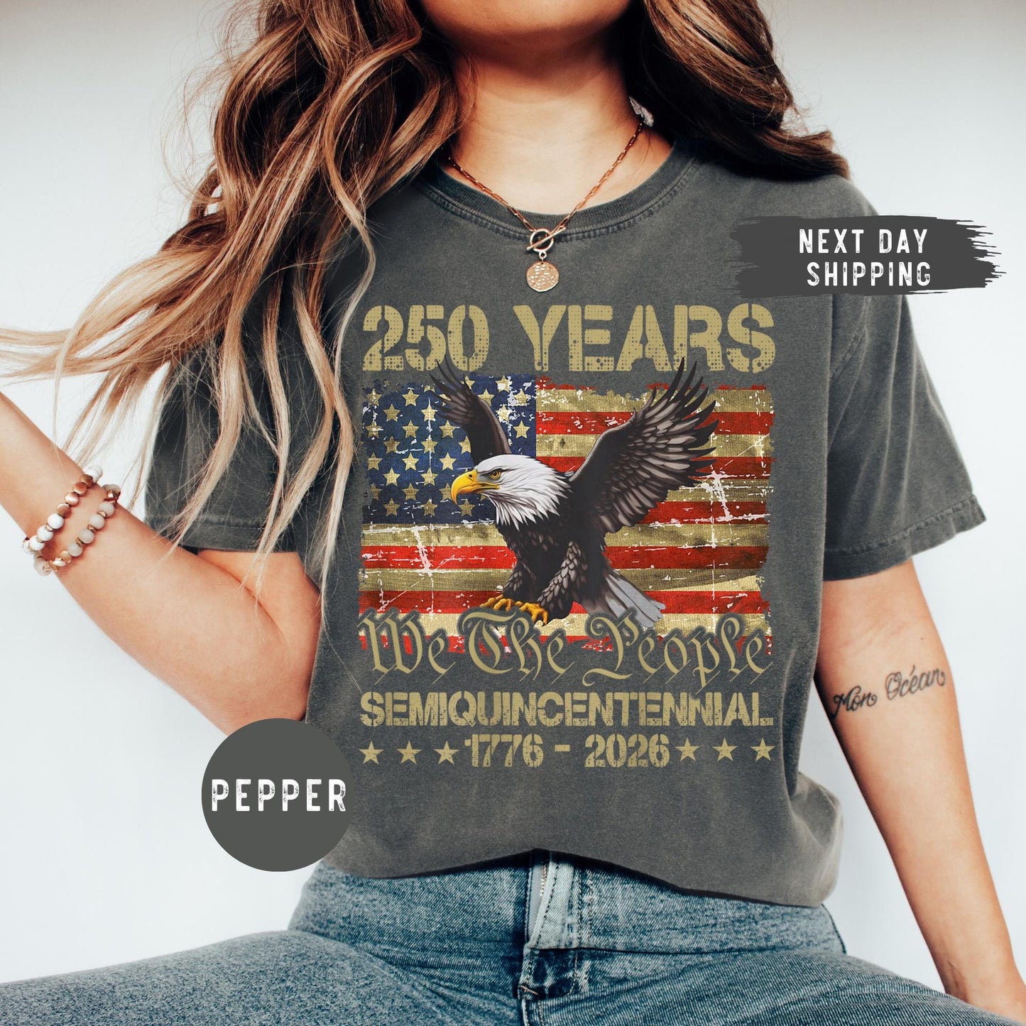 Retro USA 250 Shirt Comfort Colors® Celebrate 250th Anniversary Shirt Independence Day Shirt USA Flag Tee 4th of July Shirt Patriotic Gift