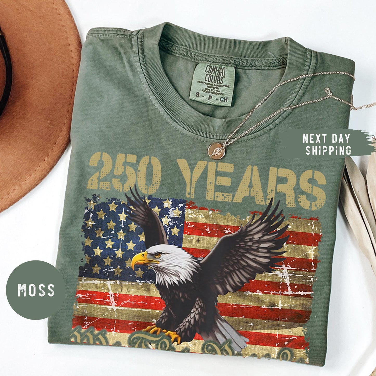 Retro USA 250 Shirt Comfort Colors® Celebrate 250th Anniversary Shirt Independence Day Shirt USA Flag Tee 4th of July Shirt Patriotic Gift