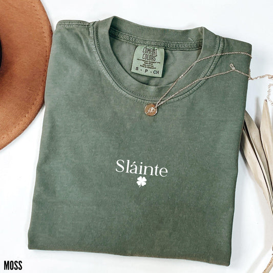 Slainte Shirt Comfort Colors St Patricks Day Lucky Tee