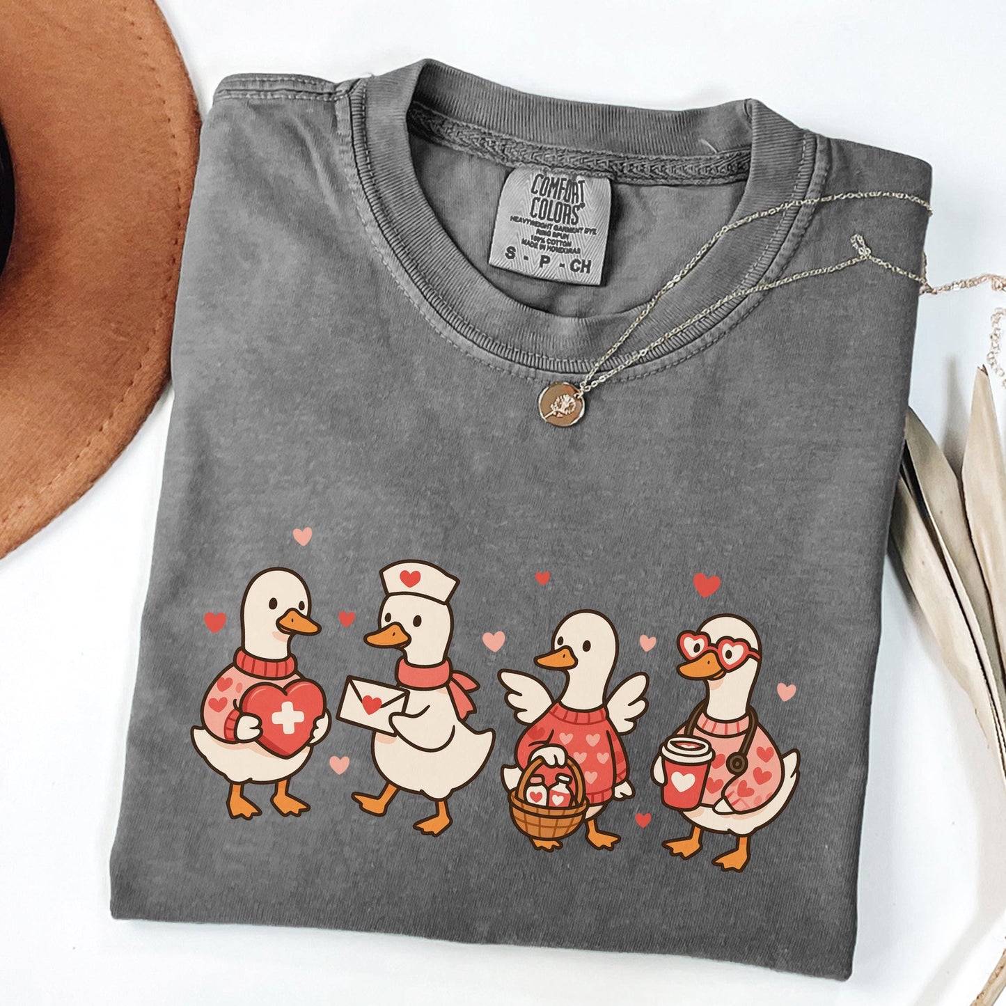 Valentines Day Nurse Shirt, Registered Nurse Heart TShirt, RN Nurse Love T-Shirt, Goose Nurse Tee, Comfort Colors Shirt, Nurse Appreciation