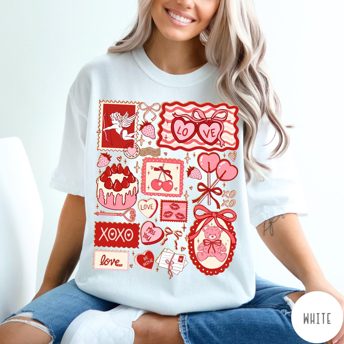 Valentine's Vintage Cards Comfort Colors® T-Shirt - Valentine Card Tee - Women's Trendy Tshirt