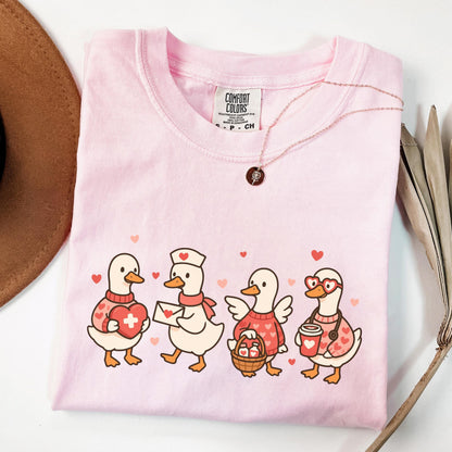 Valentines Day Nurse Shirt, Registered Nurse Heart TShirt, RN Nurse Love T-Shirt, Goose Nurse Tee, Comfort Colors Shirt, Nurse Appreciation