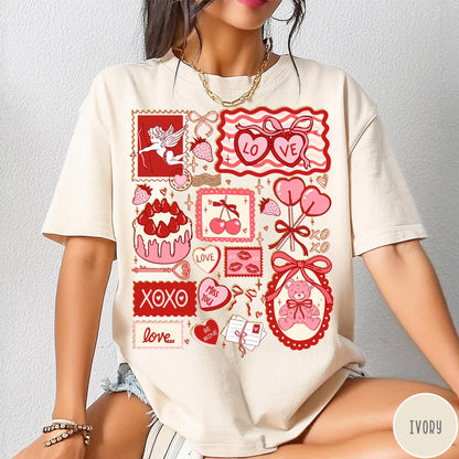 Valentine's Vintage Cards Comfort Colors® T-Shirt - Valentine Card Tee - Women's Trendy Tshirt