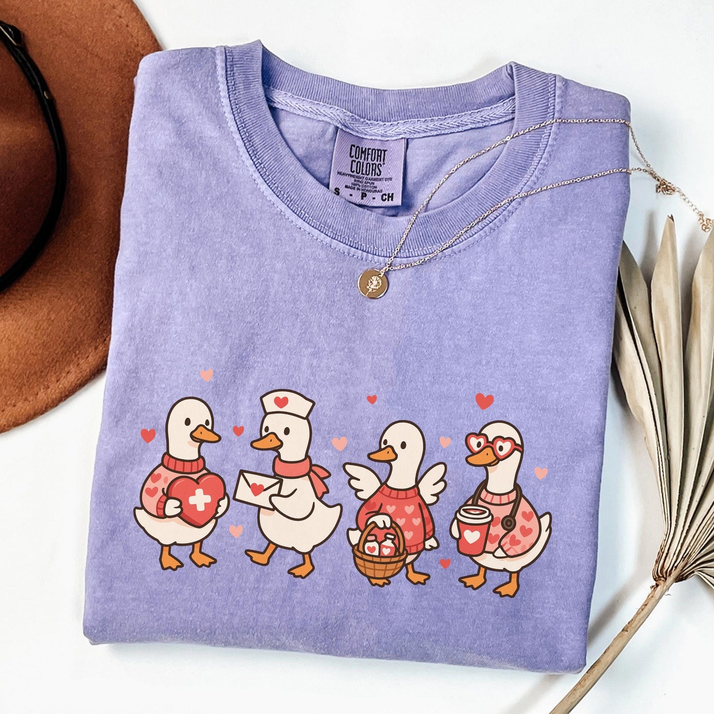 Valentines Day Nurse Shirt, Registered Nurse Heart TShirt, RN Nurse Love T-Shirt, Goose Nurse Tee, Comfort Colors Shirt, Nurse Appreciation